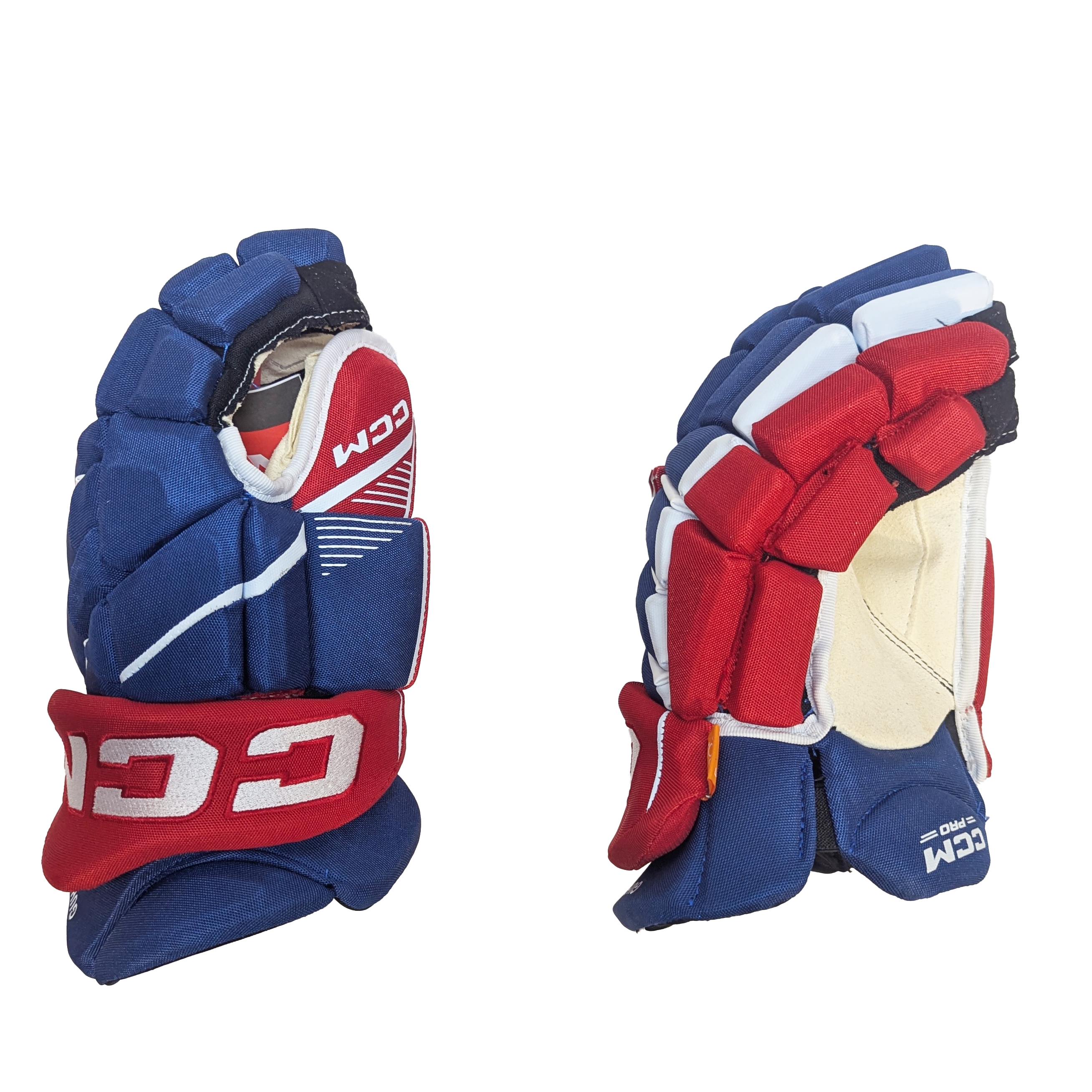 CCM HGJS - NHL Pro Stock Glove - Kaiden Guhle (Blue/Red/White)